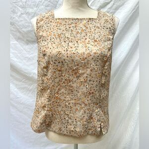 Bice Sag Harbor Ditsy Floral Print Shirt Sleeveless Vest Gardencore Sz 14 Large